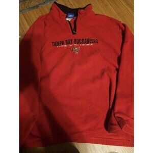 Tampa Bay Buccaneers Reebok NFL Fleece Pullover Jacket Red Size XL Football